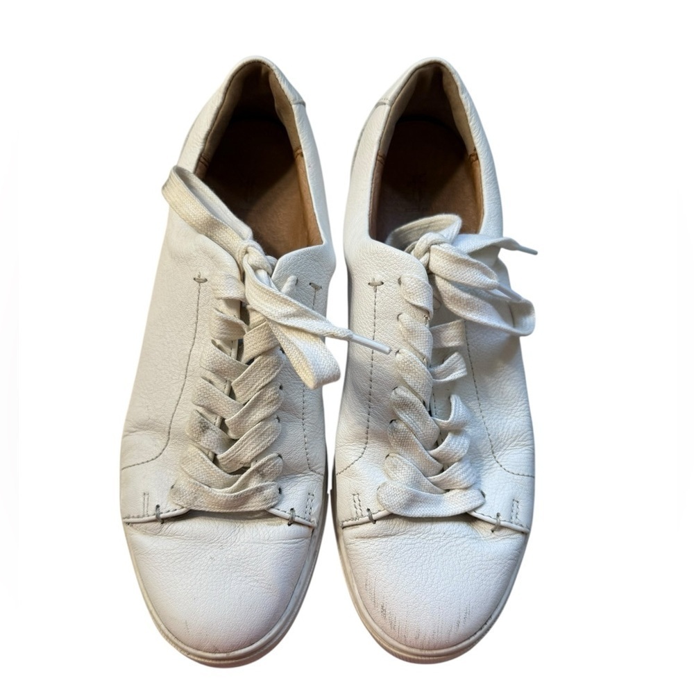Frye Women’s White Leather Sneakers Size 8.5 *Read Below